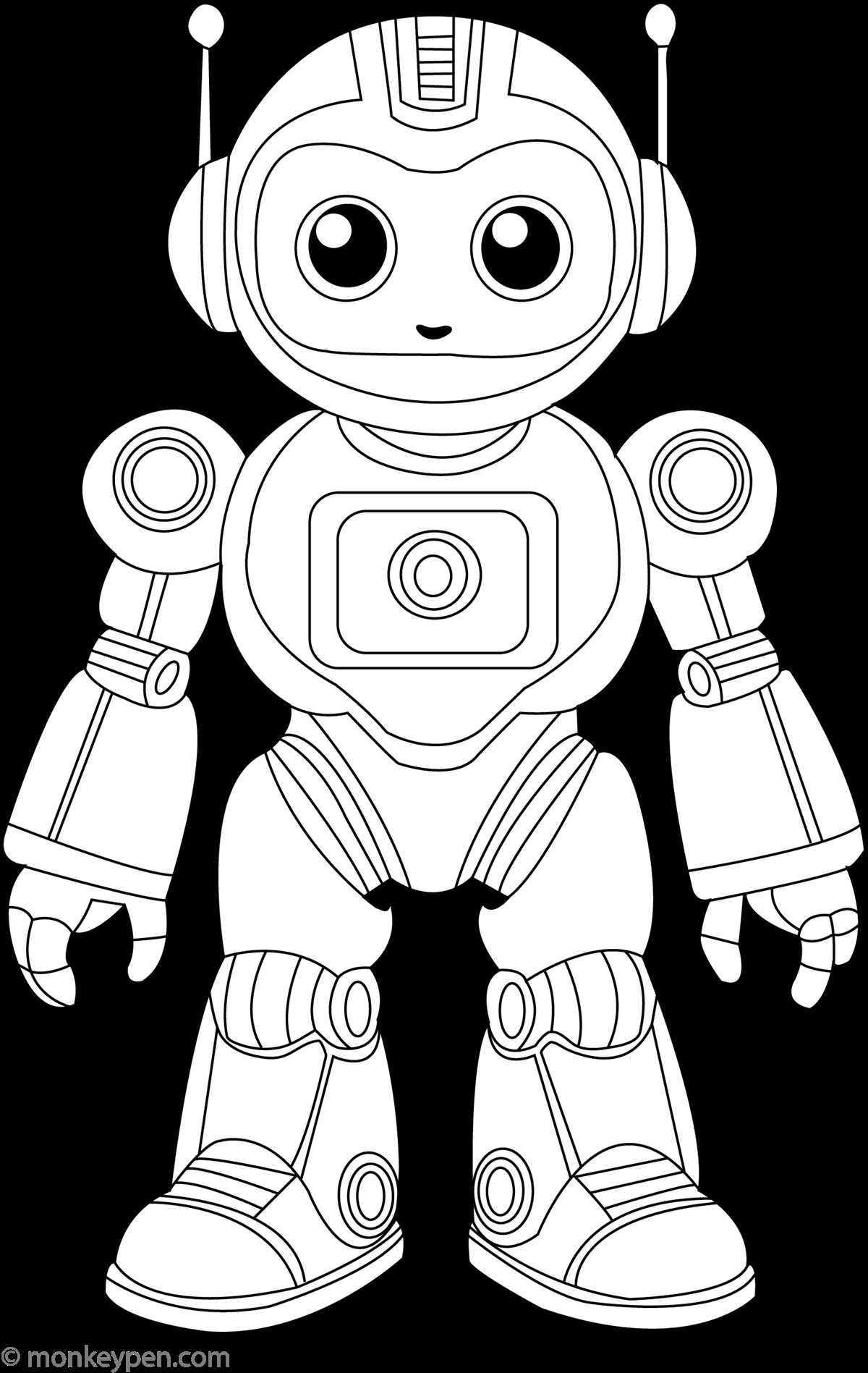 robot printable coloring pages