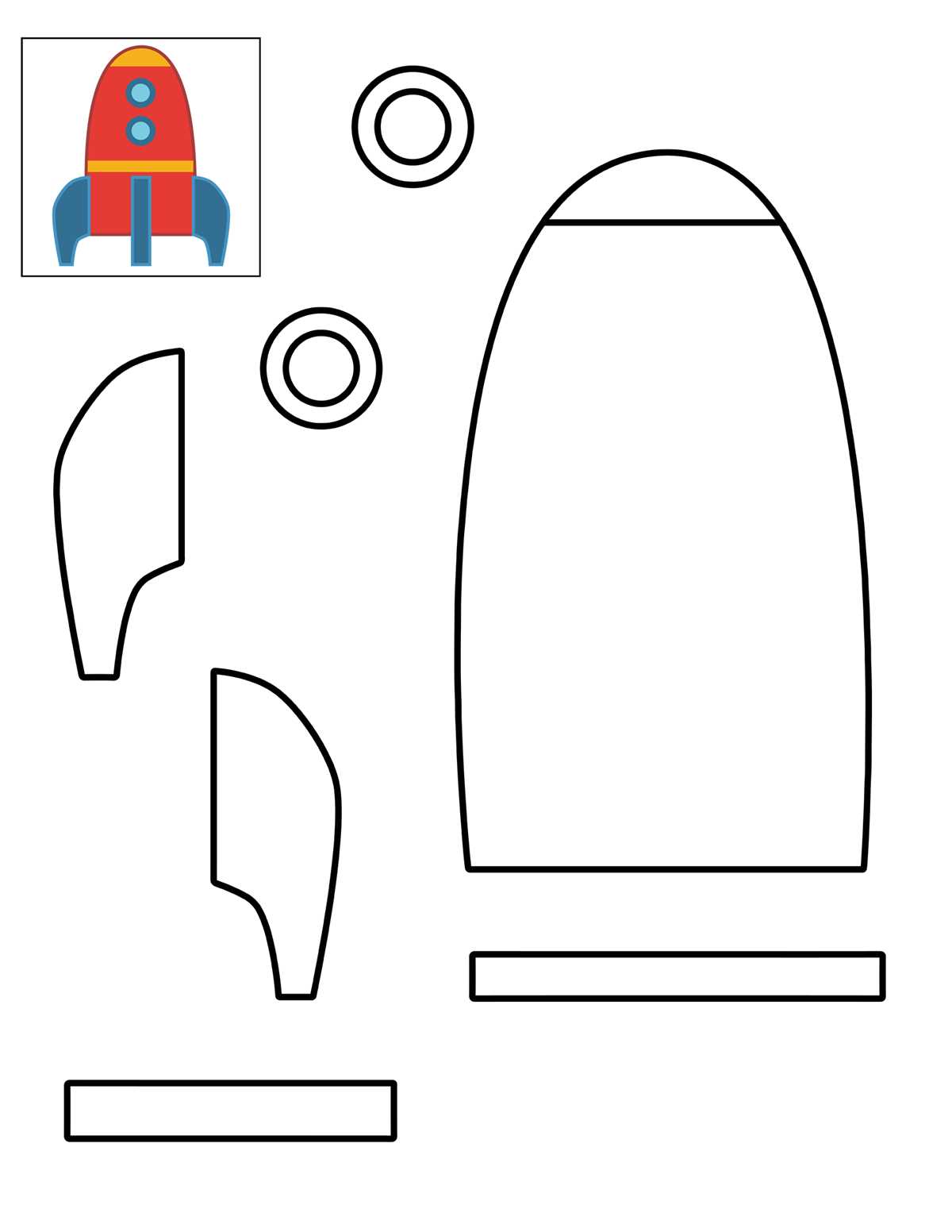 rocket template printable