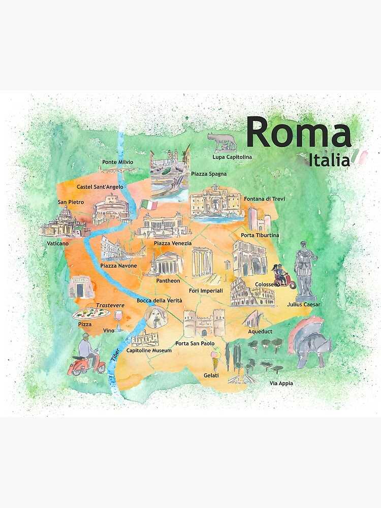 rome map printable tourist