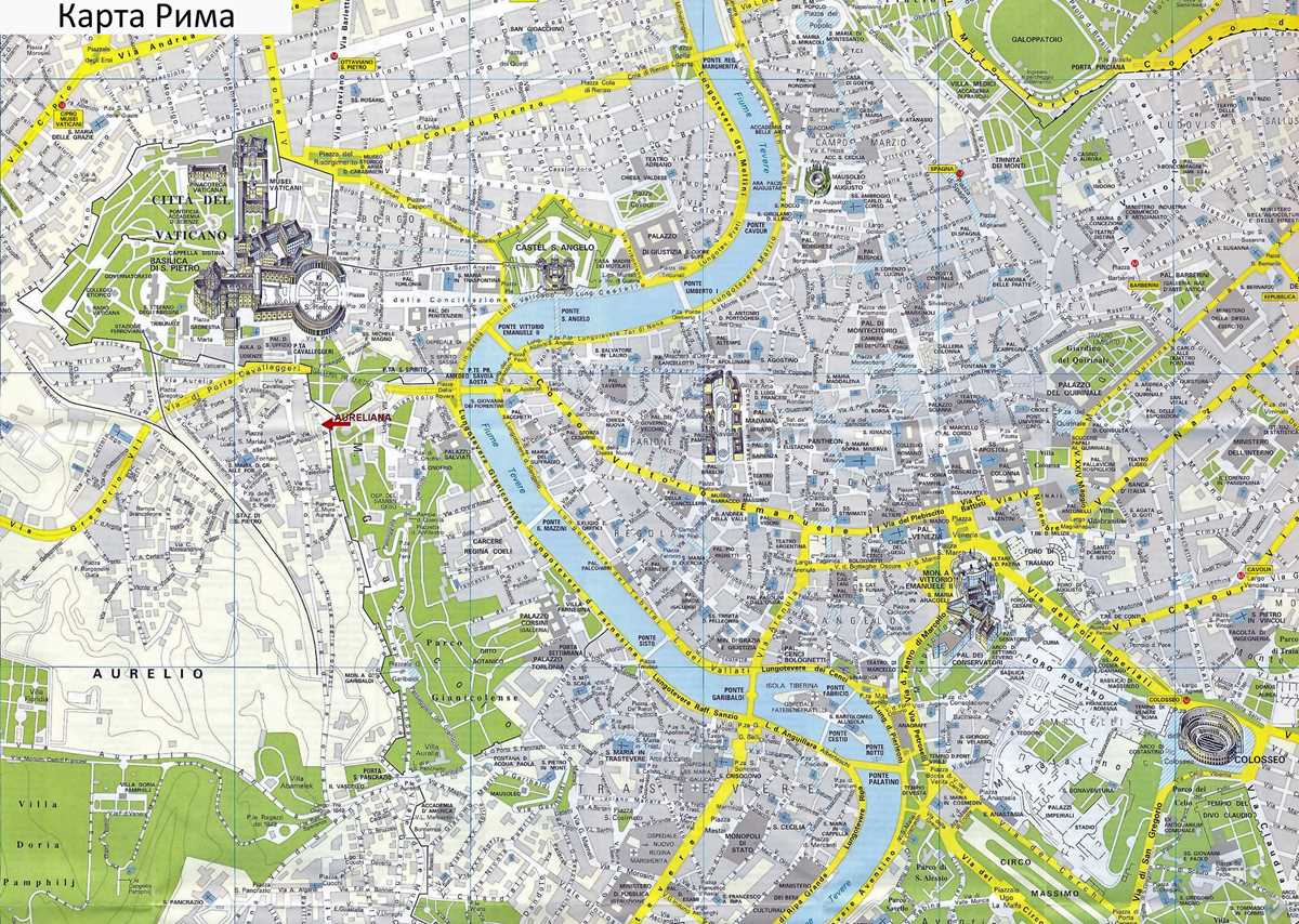rome map printable tourist