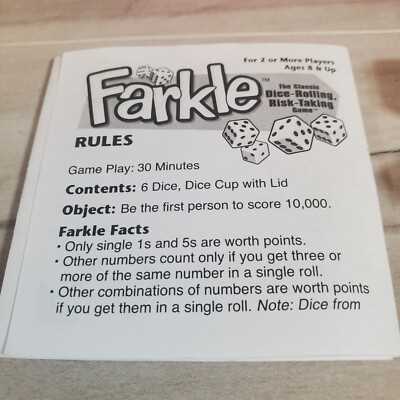 rules for farkle printable