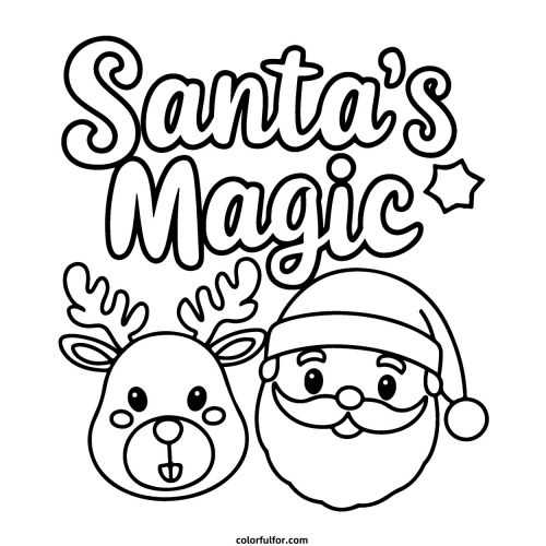 santa coloring pages free printable