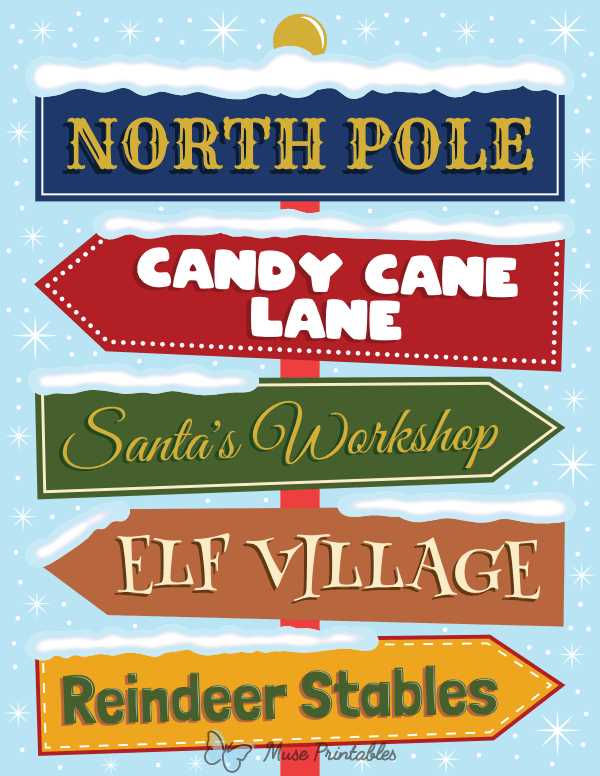santas workshop sign printable