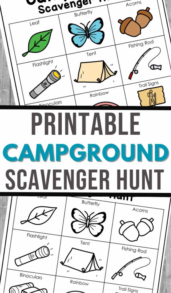 scavenger hunt camping printable
