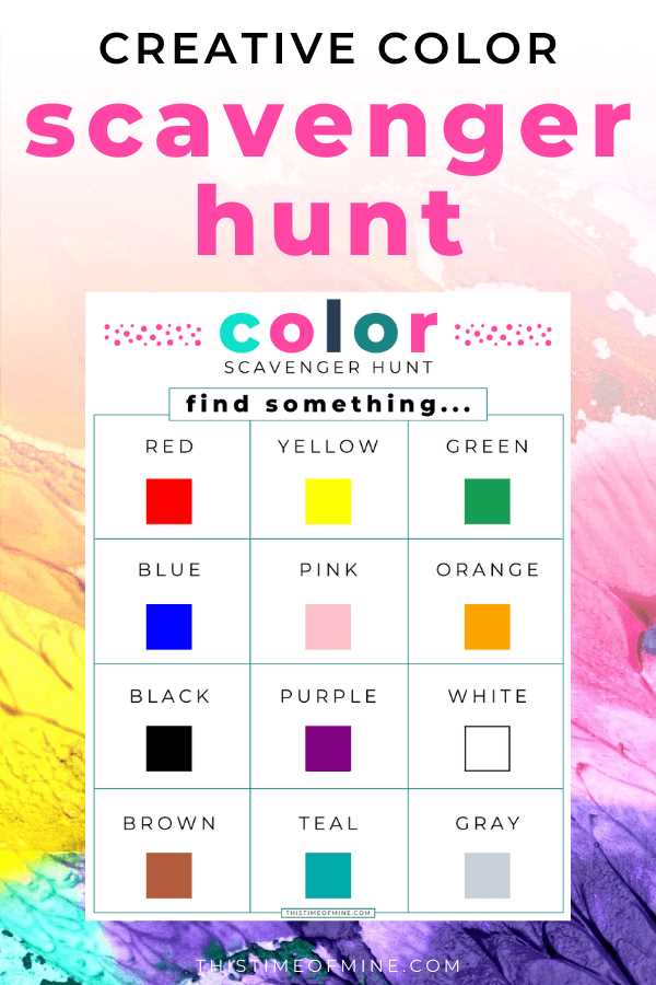 scavenger hunt printables
