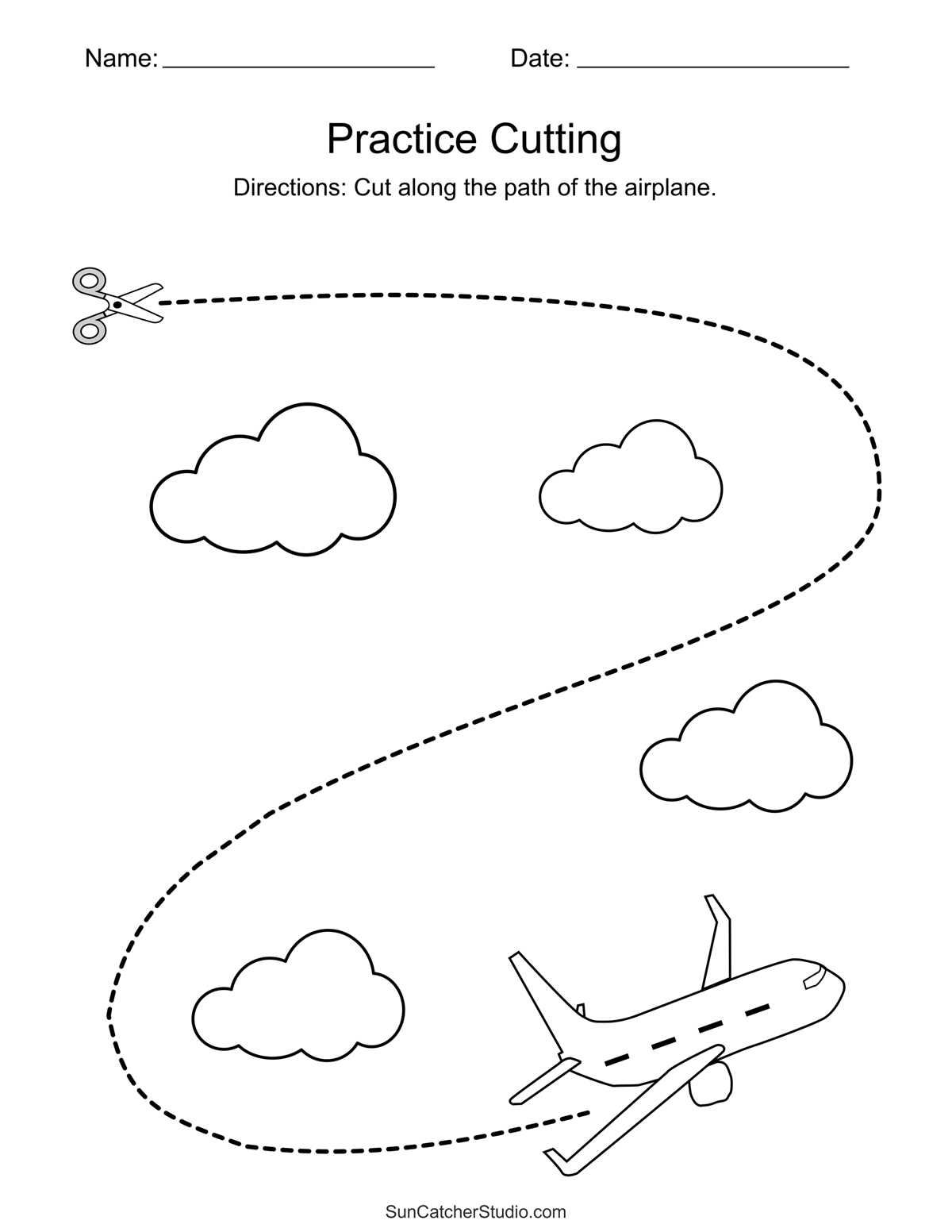 scissor practice printables