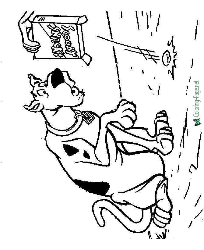 scooby doo printable coloring pages
