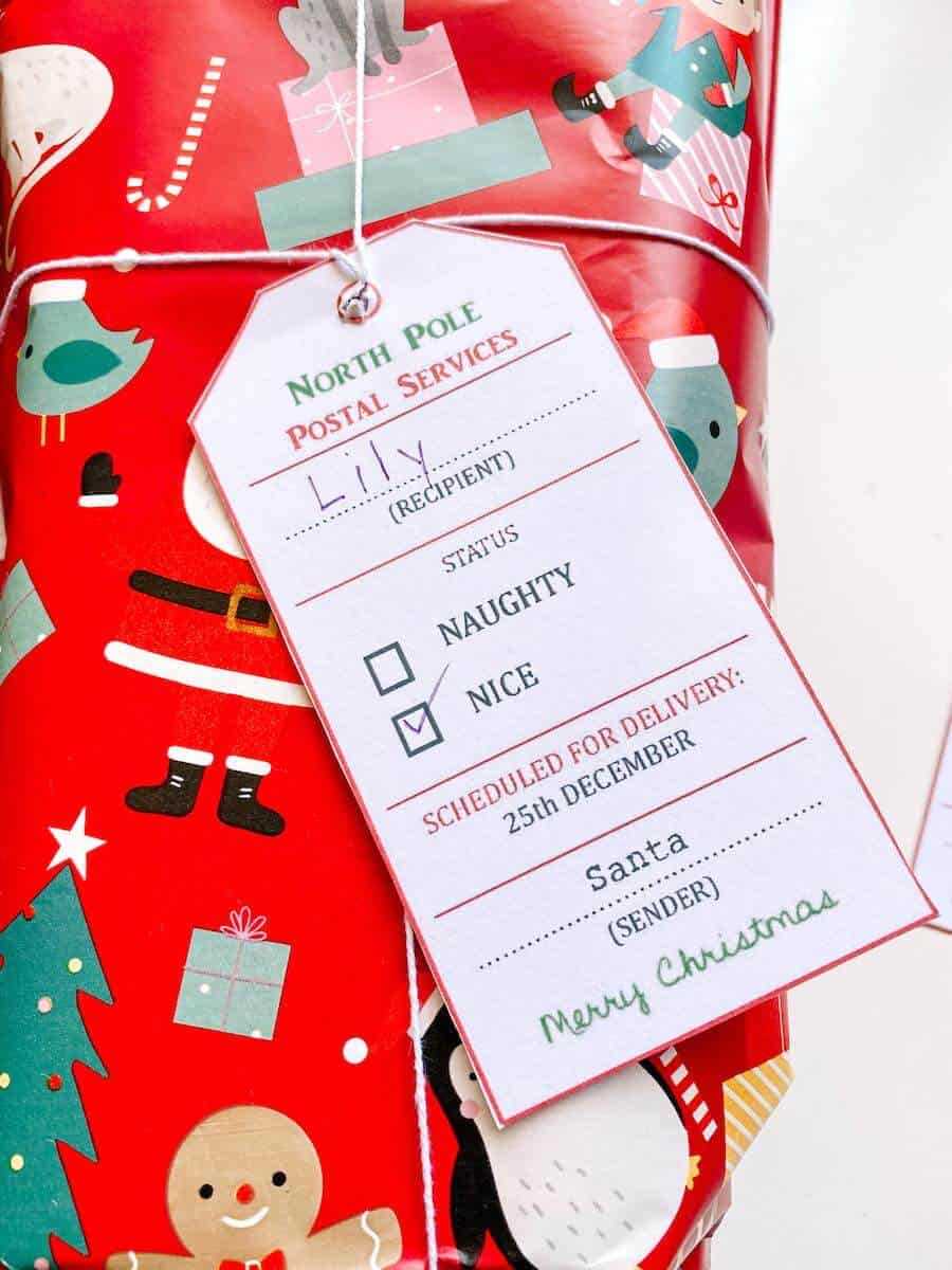 secret santa gift tags free printable