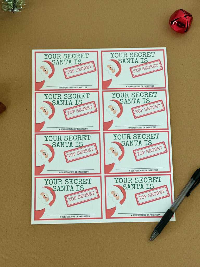 secret santa printable