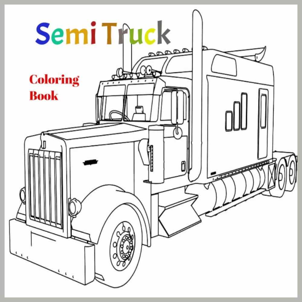 semi truck coloring pages printable