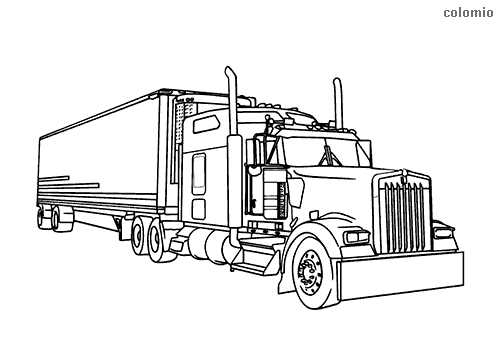 semi truck coloring pages printable