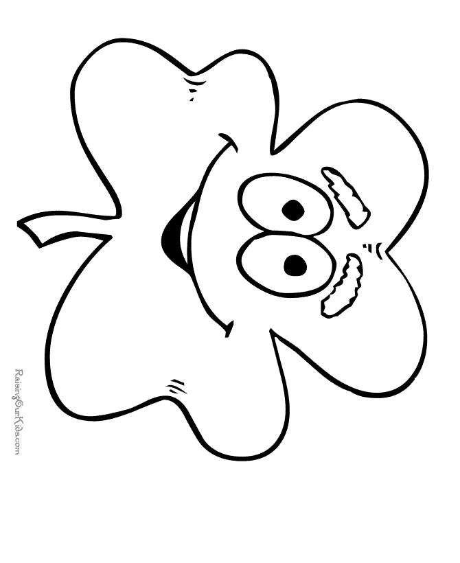 shamrock coloring page printable