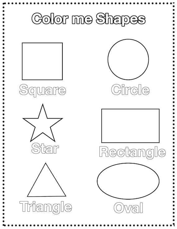 shape coloring pages printable
