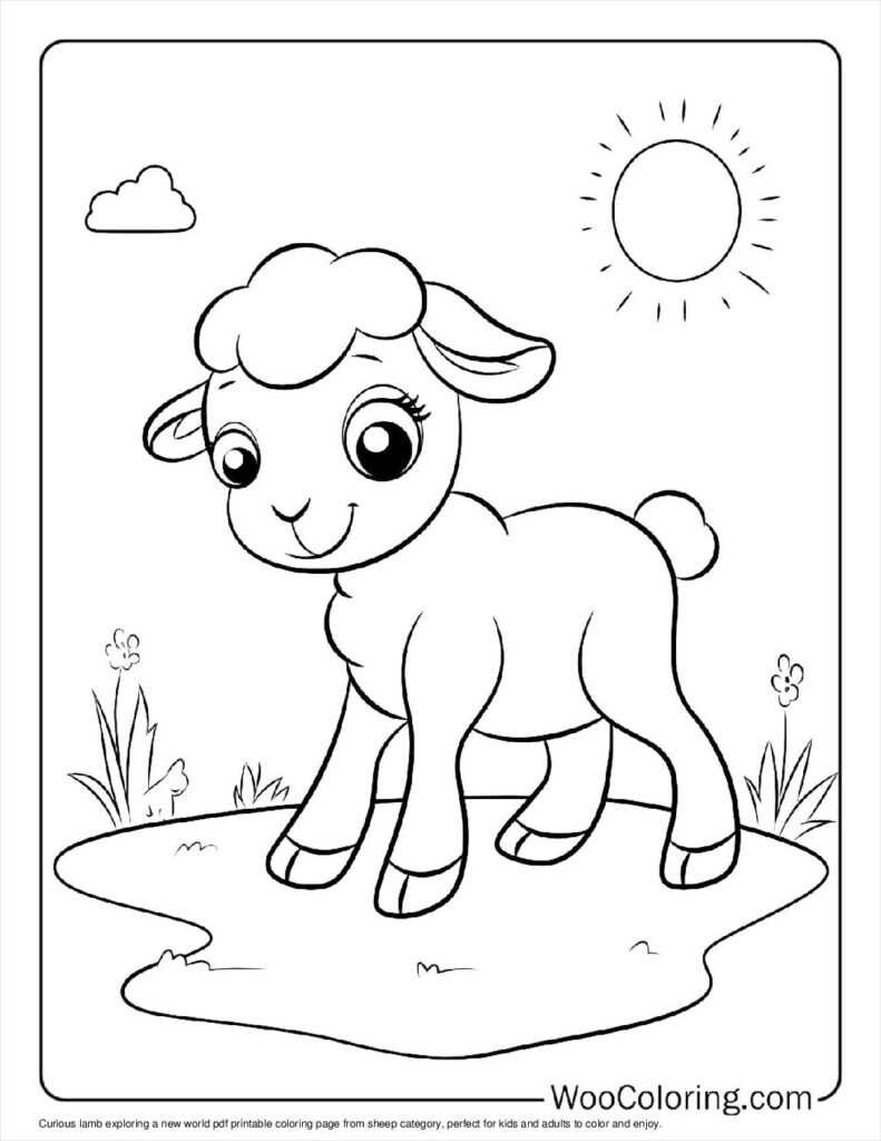 sheep coloring page printable