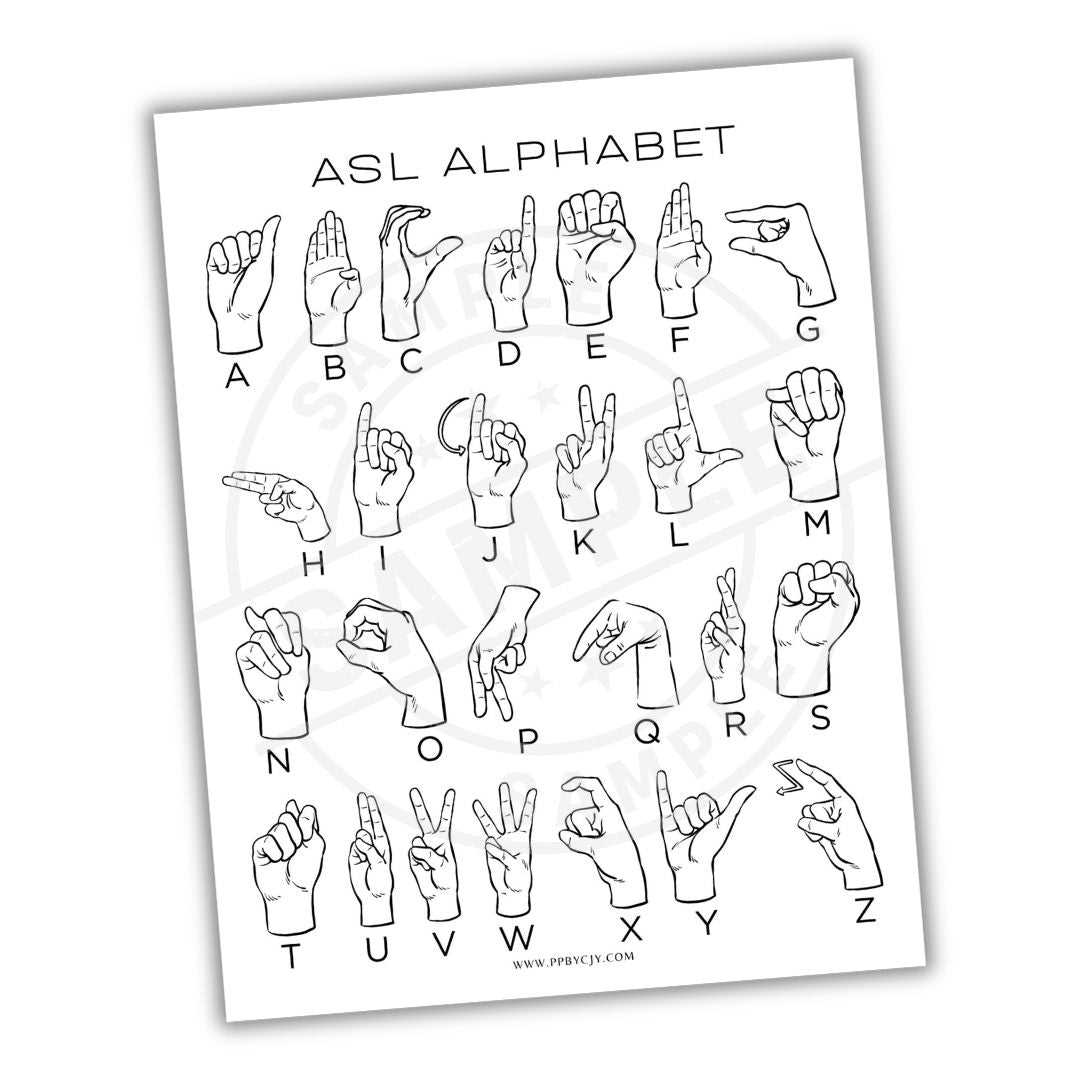 sign language printable alphabet