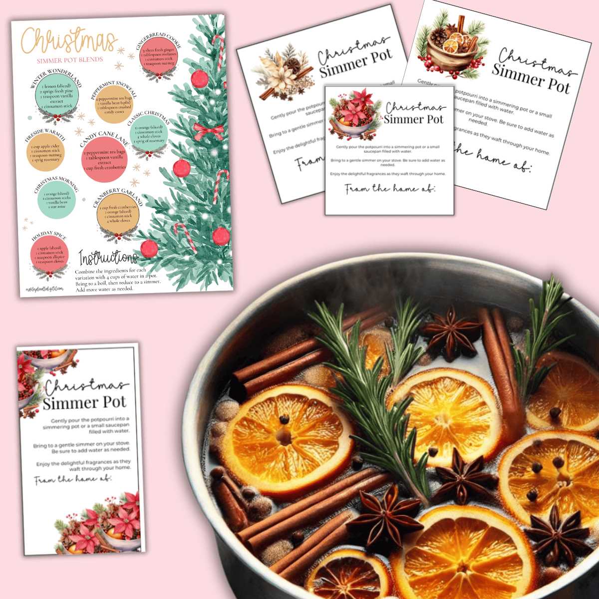 simmer pot printable instructions