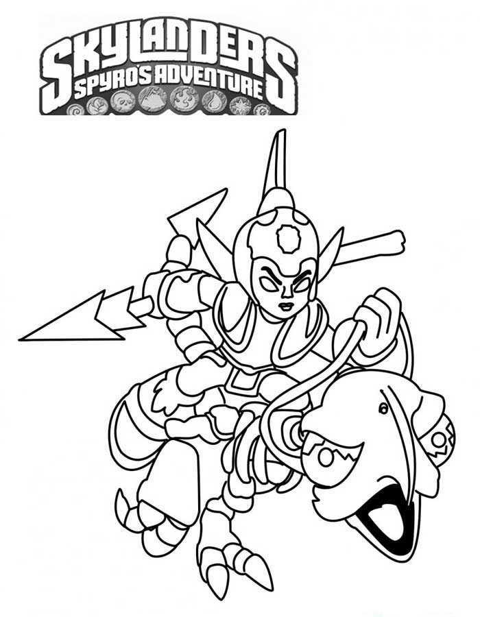 skylander printable coloring pages