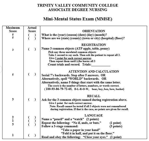 slums test printable