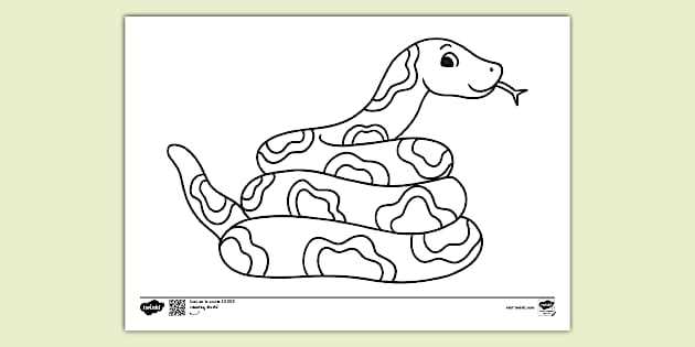 snake coloring pages printable