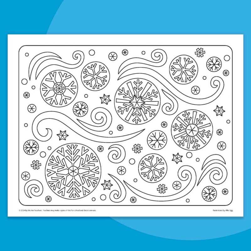snowflakes coloring pages free printable