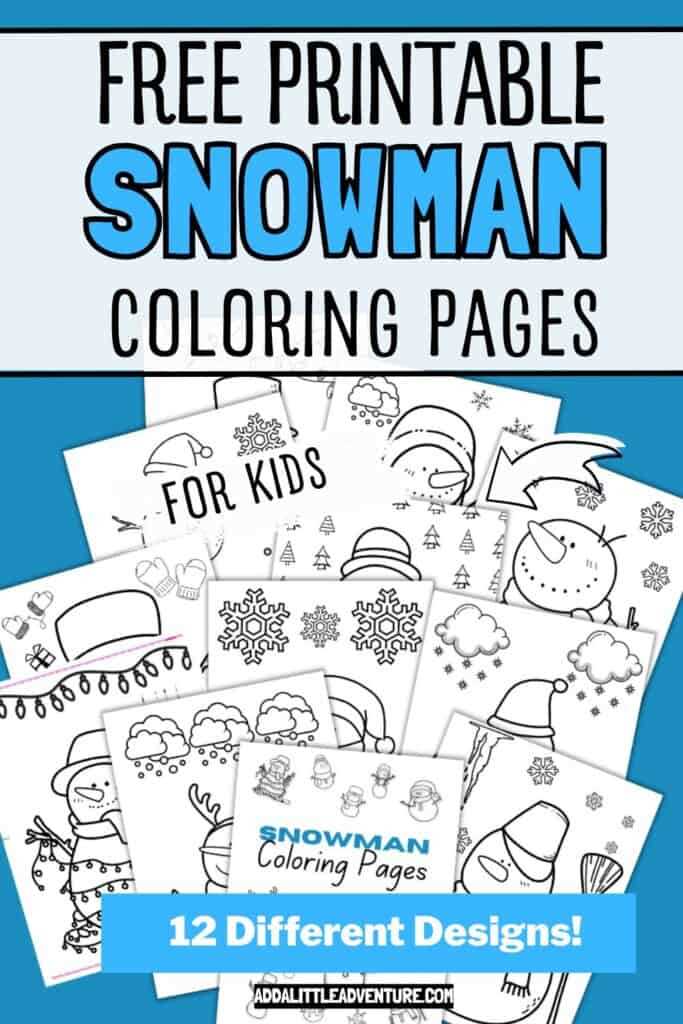 snowman coloring page printable