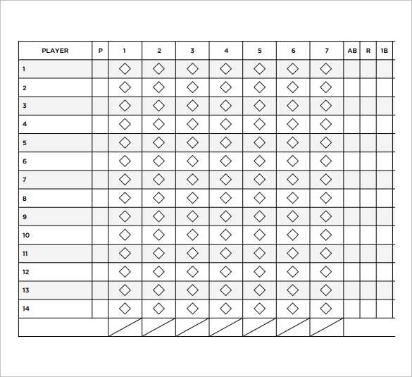 softball scoring sheet printable