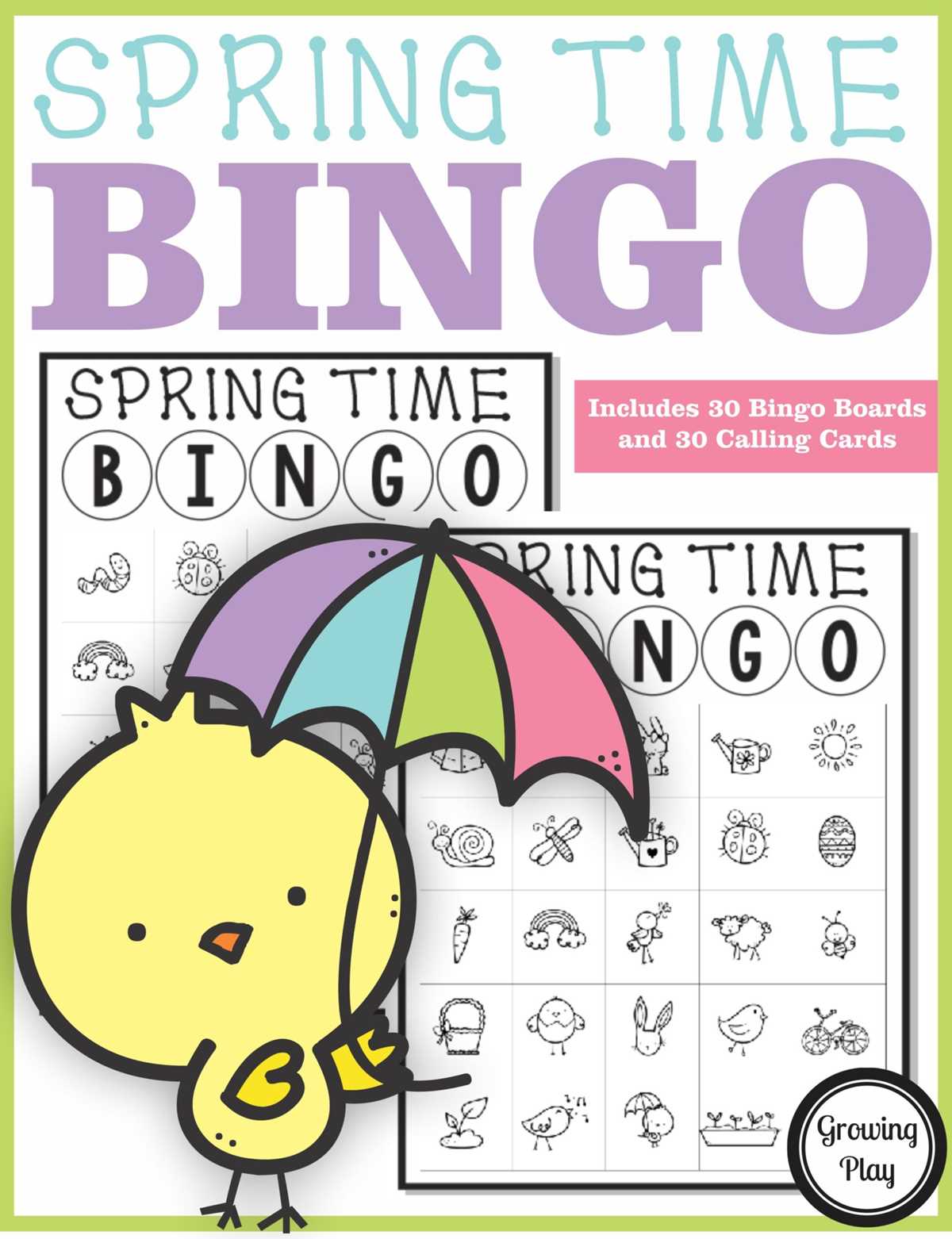 spring bingo free printable