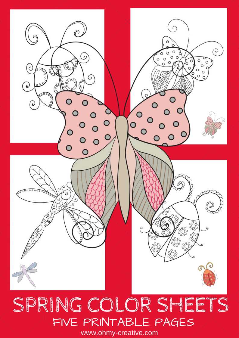 spring coloring pages printable free