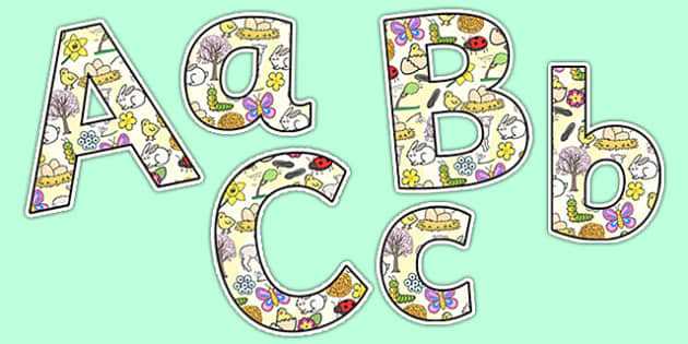 spring letters printable