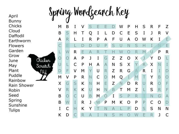 spring word search printable free