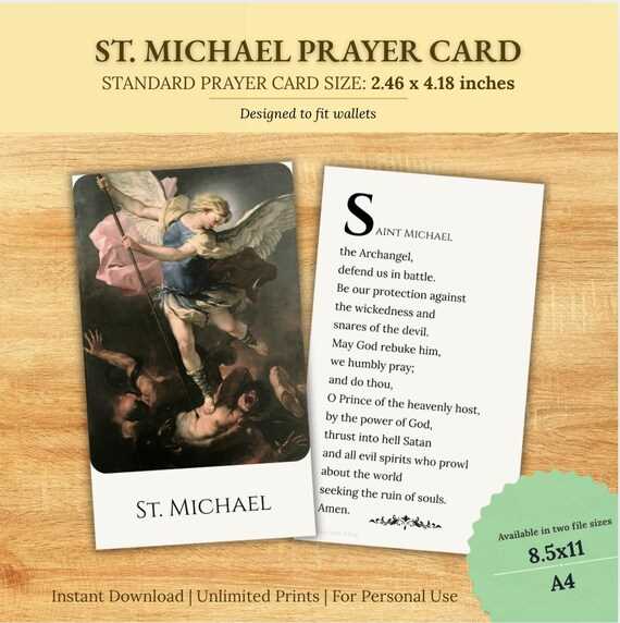 st. michael prayer printable