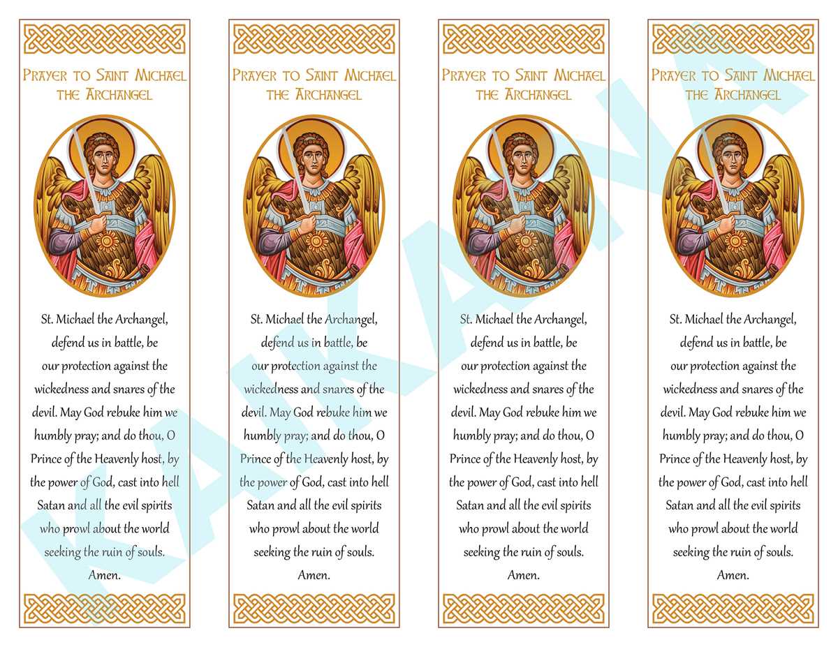 st. michael prayer printable