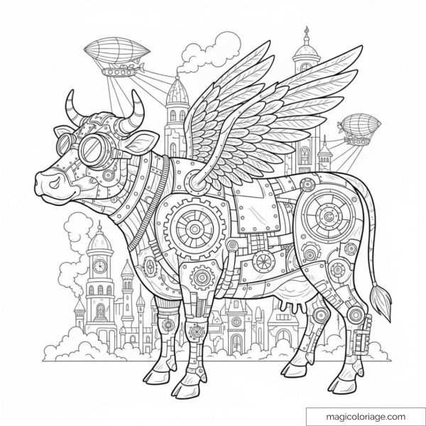 steampunk coloring pages printable