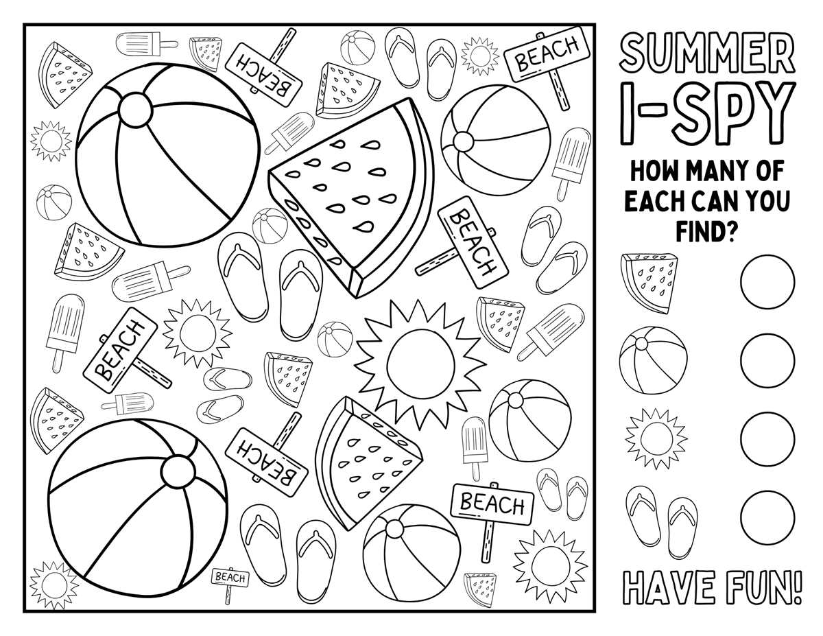 summer printable activities