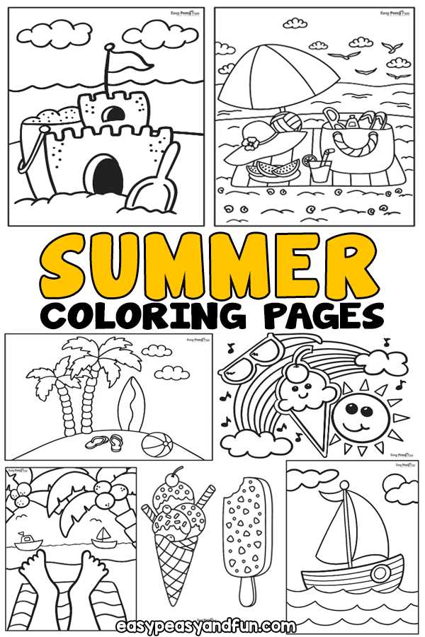 summer printables coloring pages