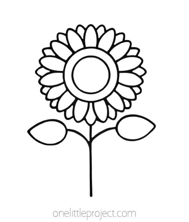 sunflower template printable