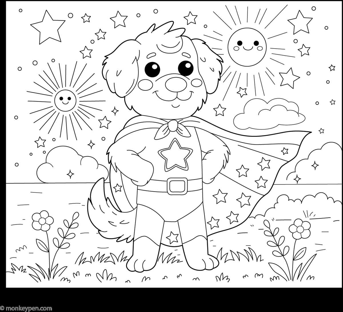 superhero color pages printable