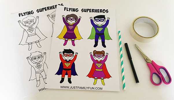 superhero craft printables