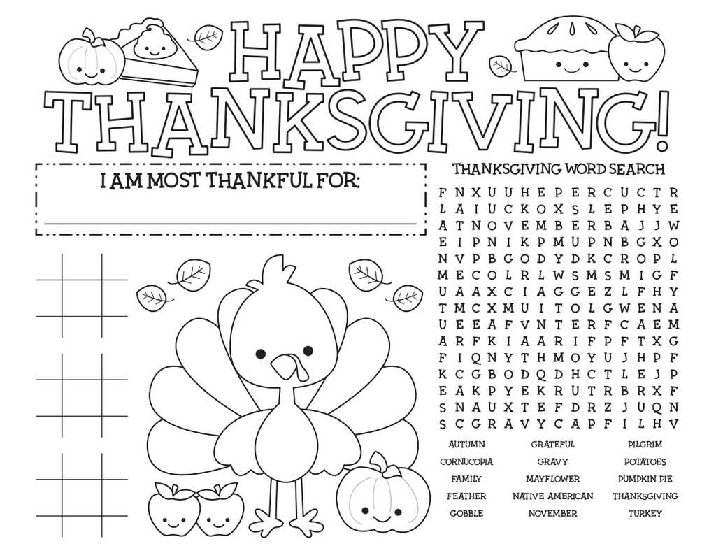 thanksgiving day printables