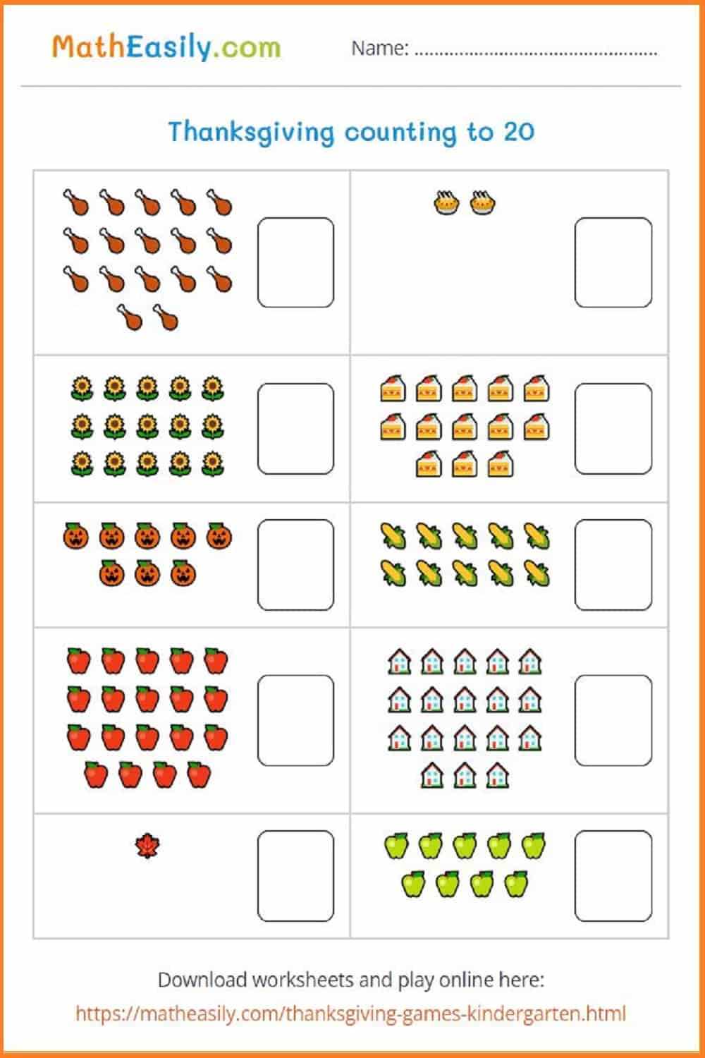 thanksgiving free printable worksheets