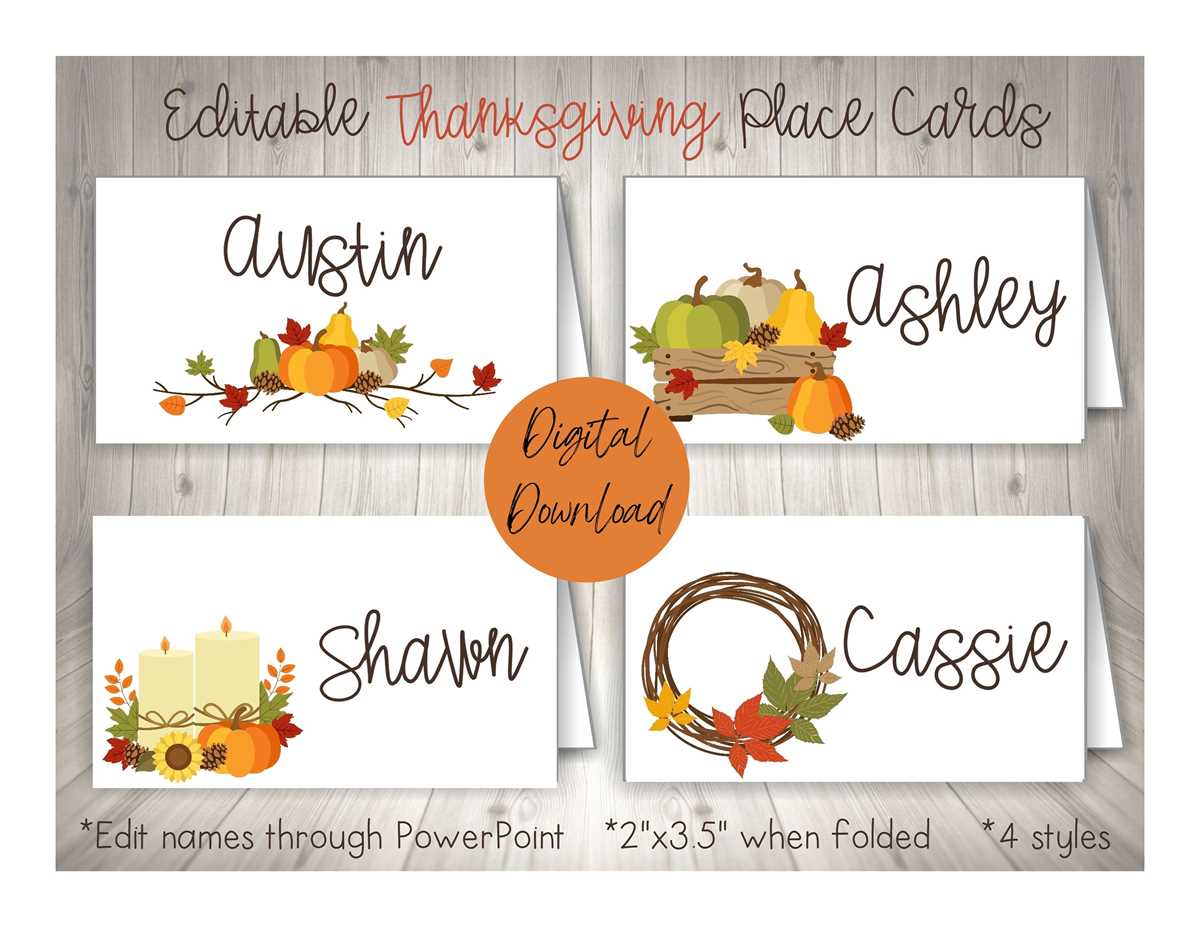 thanksgiving seating cards printable