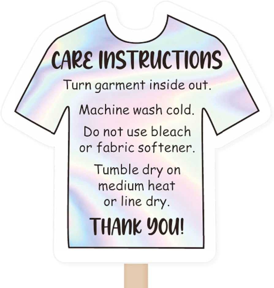 tie dye after care instructions printable