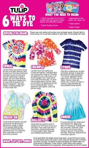 tie dye care instructions printable