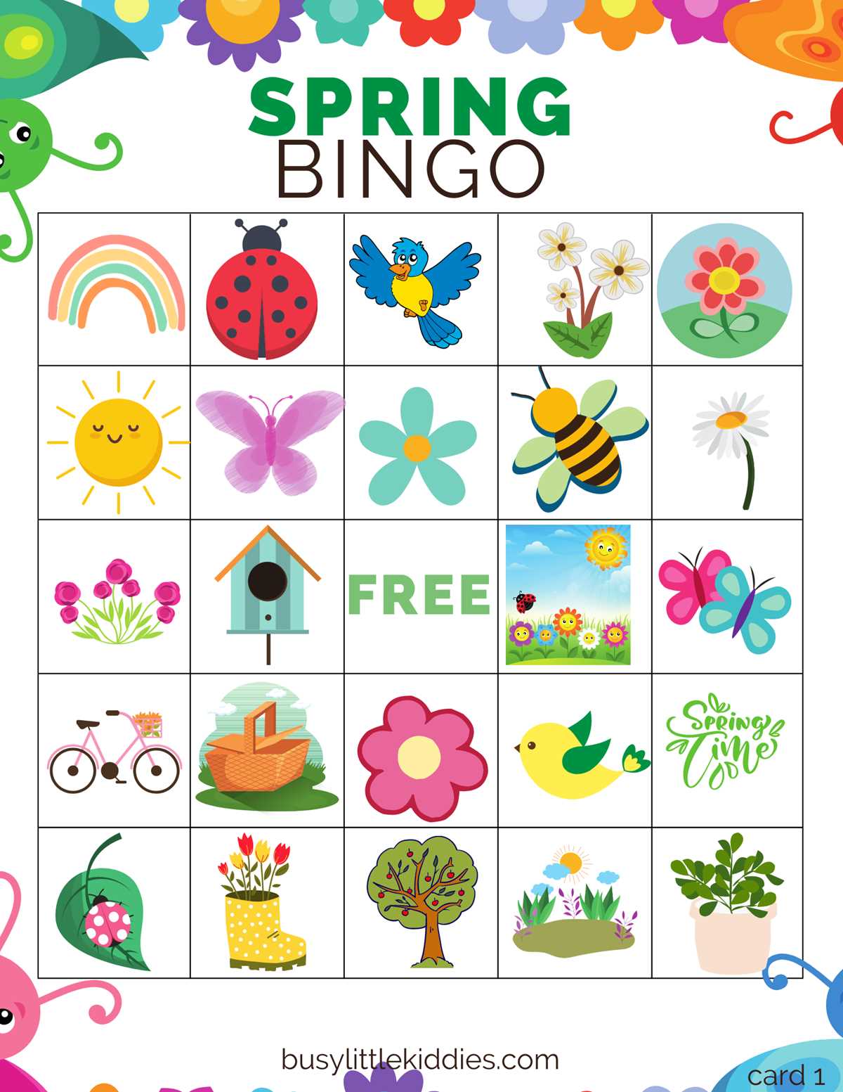 toddler bingo printable