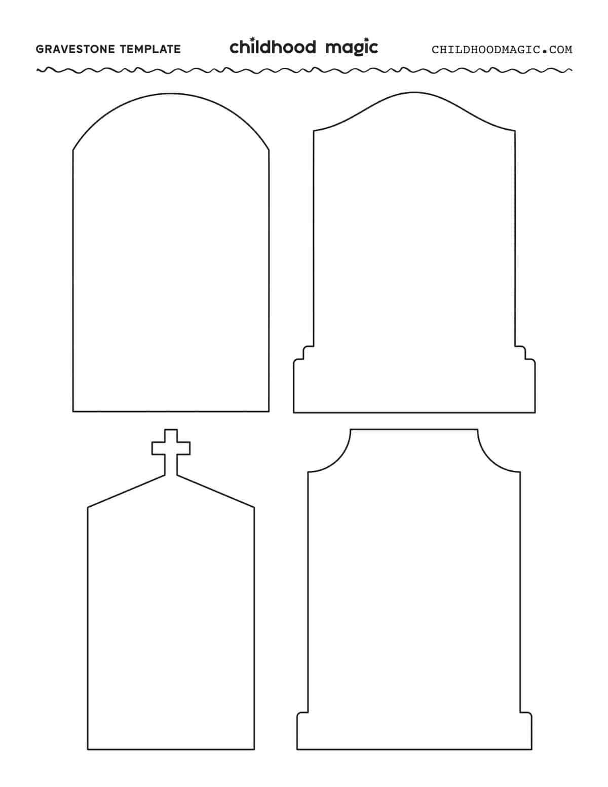 tombstone printable template