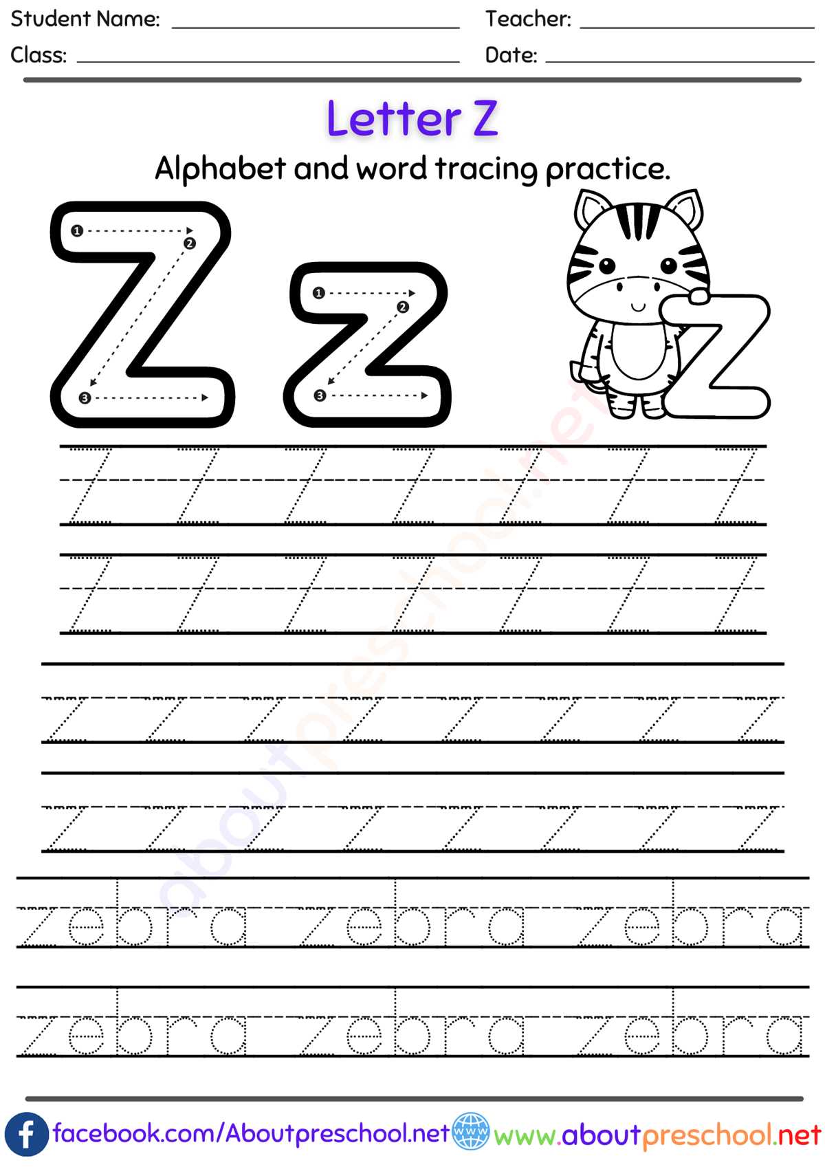 tracing the letter a free printable