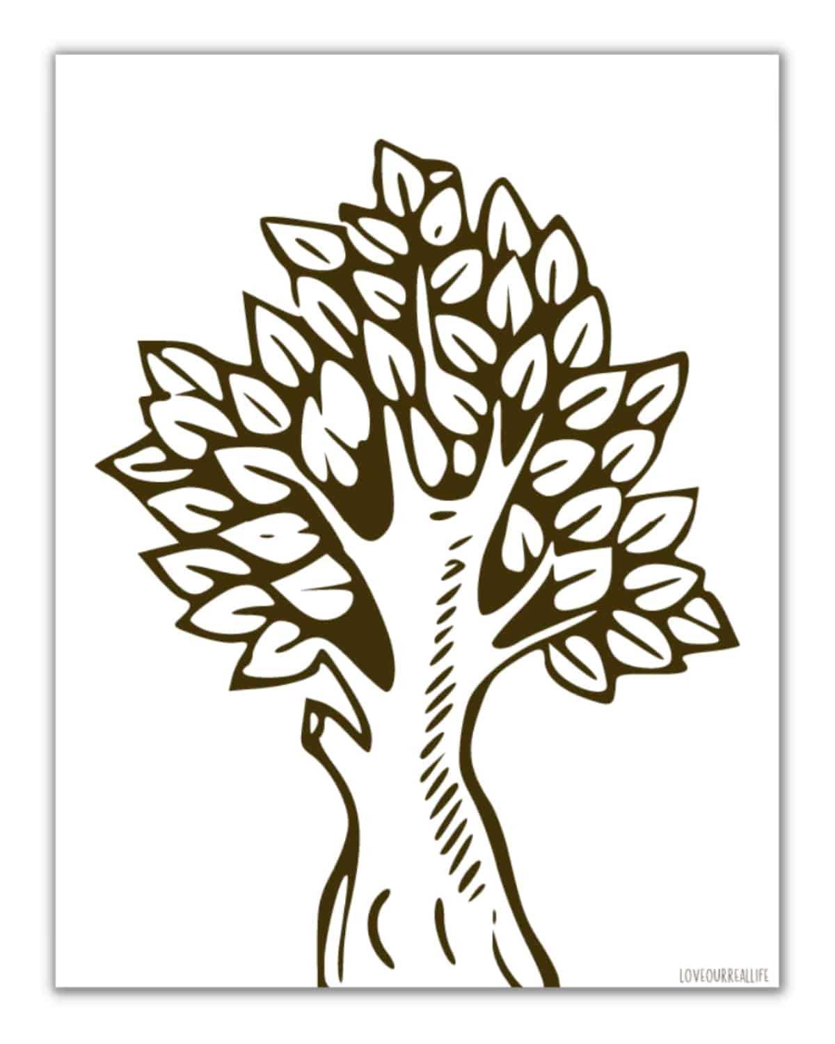 tree stencil printable