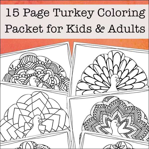 turkey coloring page free printable
