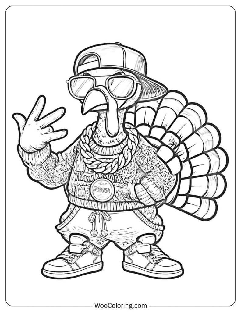 turkey coloring page free printable