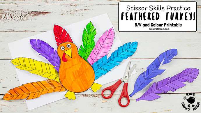 turkey with feathers printable